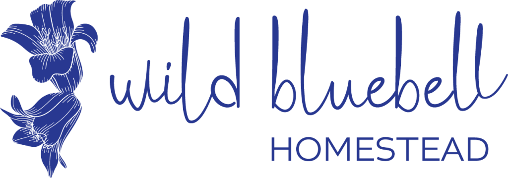 logo recipe subscription by letter mail from wild bluebell homestead