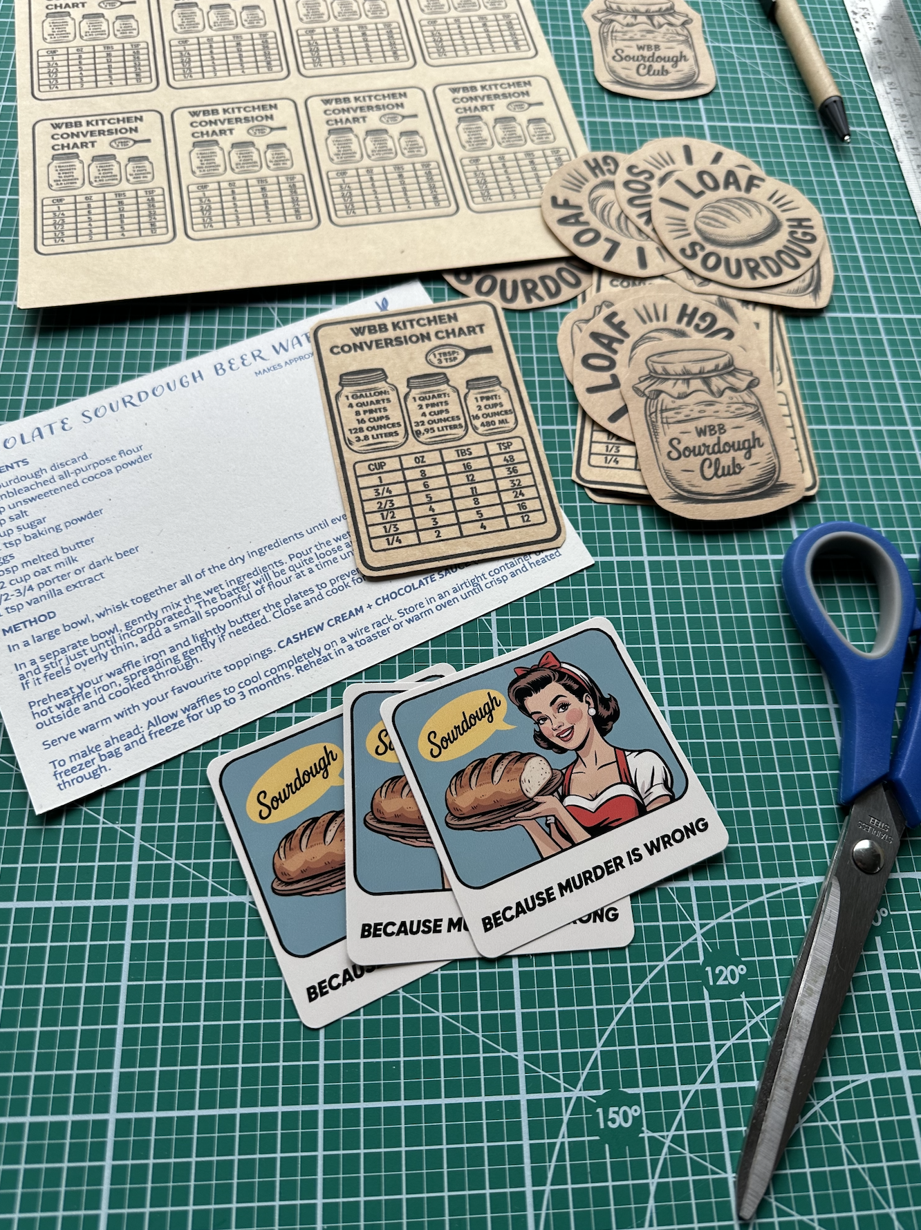 recipe subscription by letter mail from wild bluebell homestead featuring collectible monthly recipe cards handmade in canada on recycled archival cardstock 5